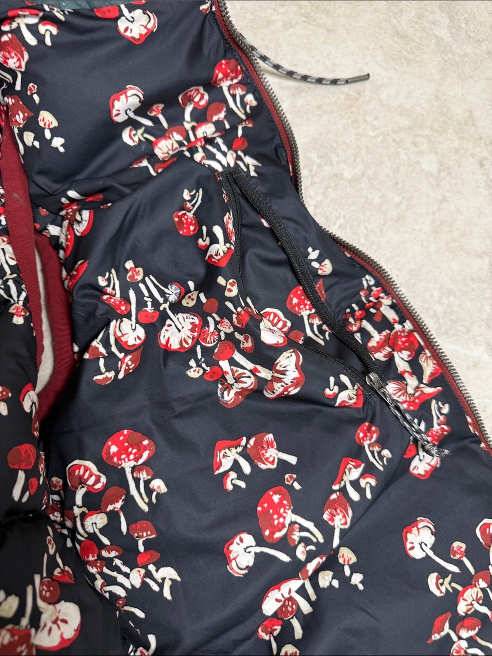 Patagonia Bivy Hooded Vest Rare Mushroom Down Puffer Drumfire Red Women’s Small - Picture 6 of 12